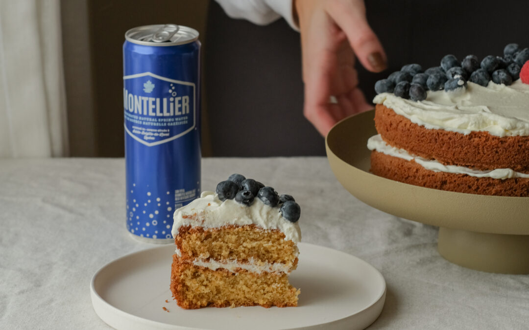 Gâteau à la vanille à l’eau pétillante