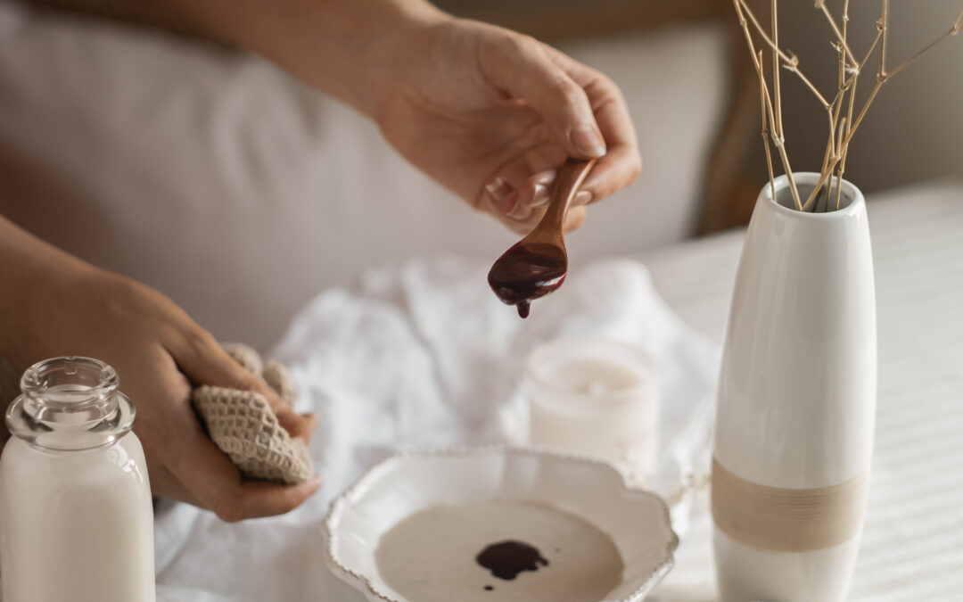 Gruau à l’avoine, banane & purée de bleuets pour nourrisson