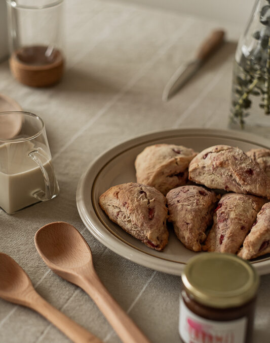 Scones aux fraises