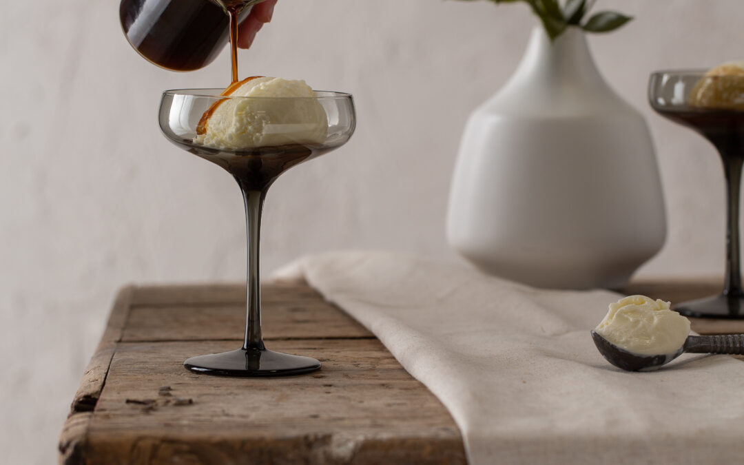 Café glacé à la crème glacée